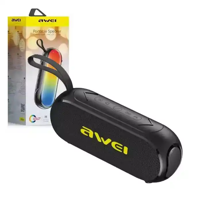 Awei KA2 TWS RGB Colorful Light Portable Wireless Bluetooth Speaker IPX5 Waterproof With FM Radio TF Card